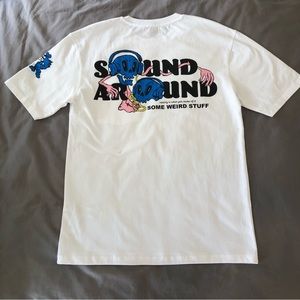 Zara Men’s Some Weird Stuff White Pocket Tee size Small NWT